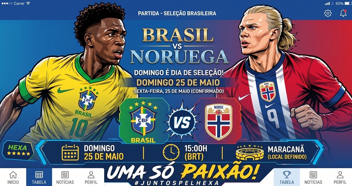 Brasil x Noruega promete emoção nas oitavas da Copa do Mundo 2026