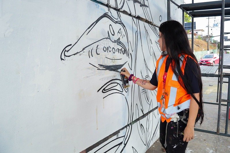 Artistas mulheres transformam viadutos de Manaus com graffiti e cultura