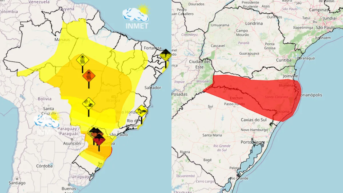 Inmet alerta para temporais enquanto calor chega a 41°C