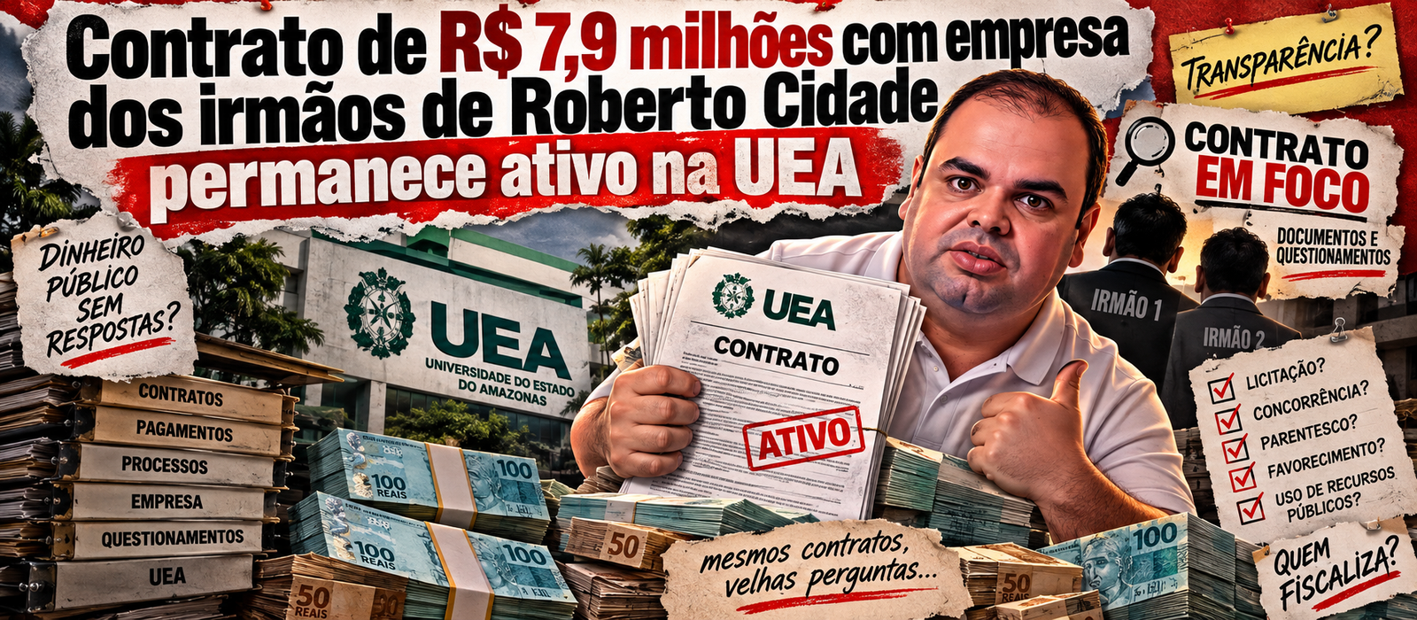 MP recebe questionamentos sobre contratos ligados à família de Roberto Cidade